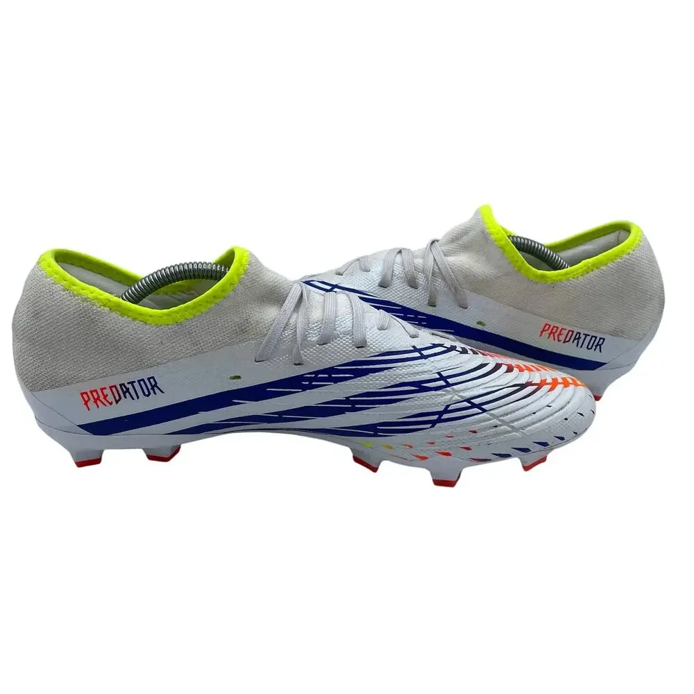 Adidas Synthetic Low Cut Soccer Cleats White Multicolor Predator Edge .3 Mens 12